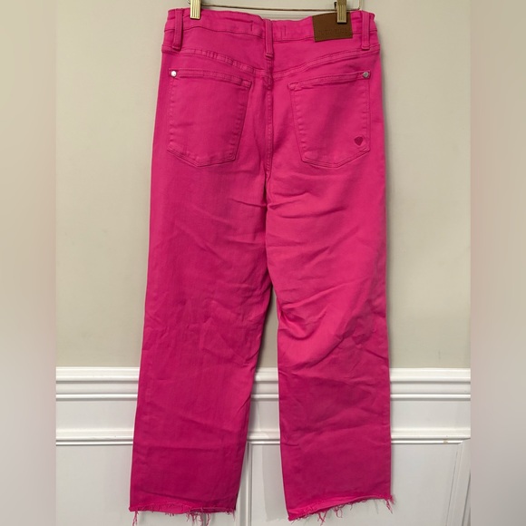 Judy Blue Vibrant Pink Straight Leg Jeans - Picture 6 of 8
